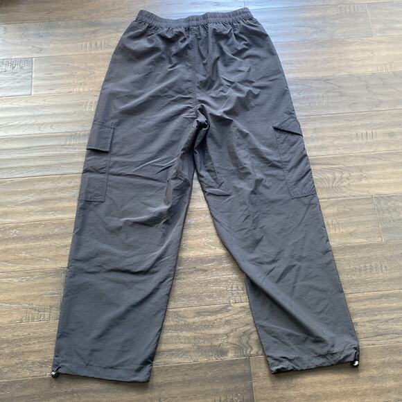 Cargo Pants Womens Sz LG Black Essential Streetwear - Picture 5 of 6